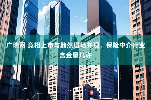 广瑞网 竞相上市与黯然退场并现，保险中介行业含金量几许